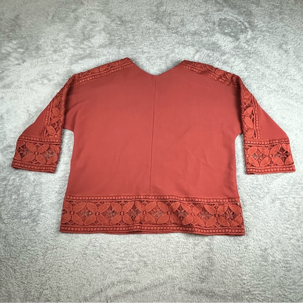 Nano Universe Rust Crochet Flowers‎ One Size Cotton Old Money - Picture 7 of 7